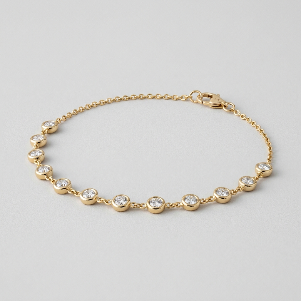 Lab-Grown Diamond Bezel Bracelet