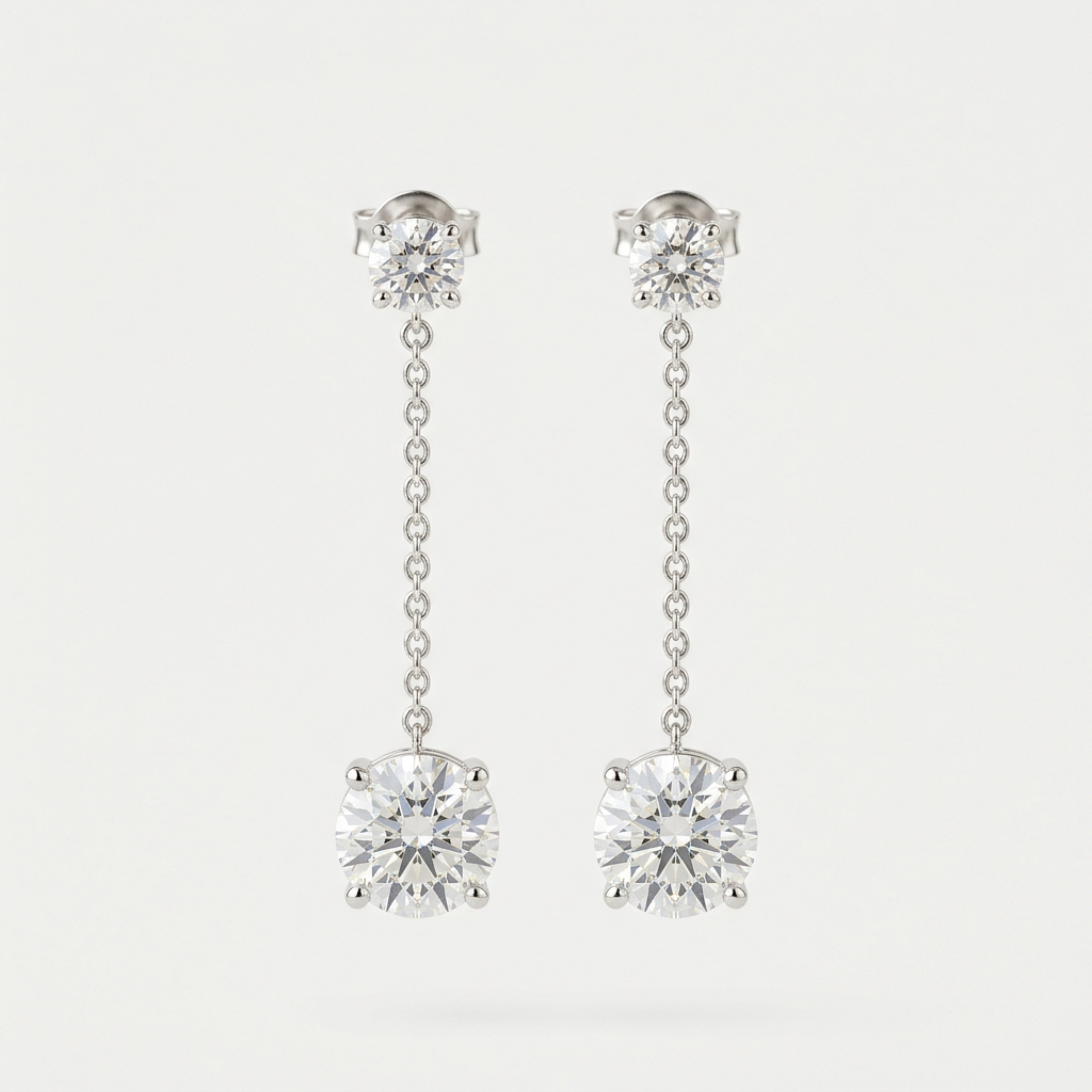 Lab-Grown Diamond Drop Earrings