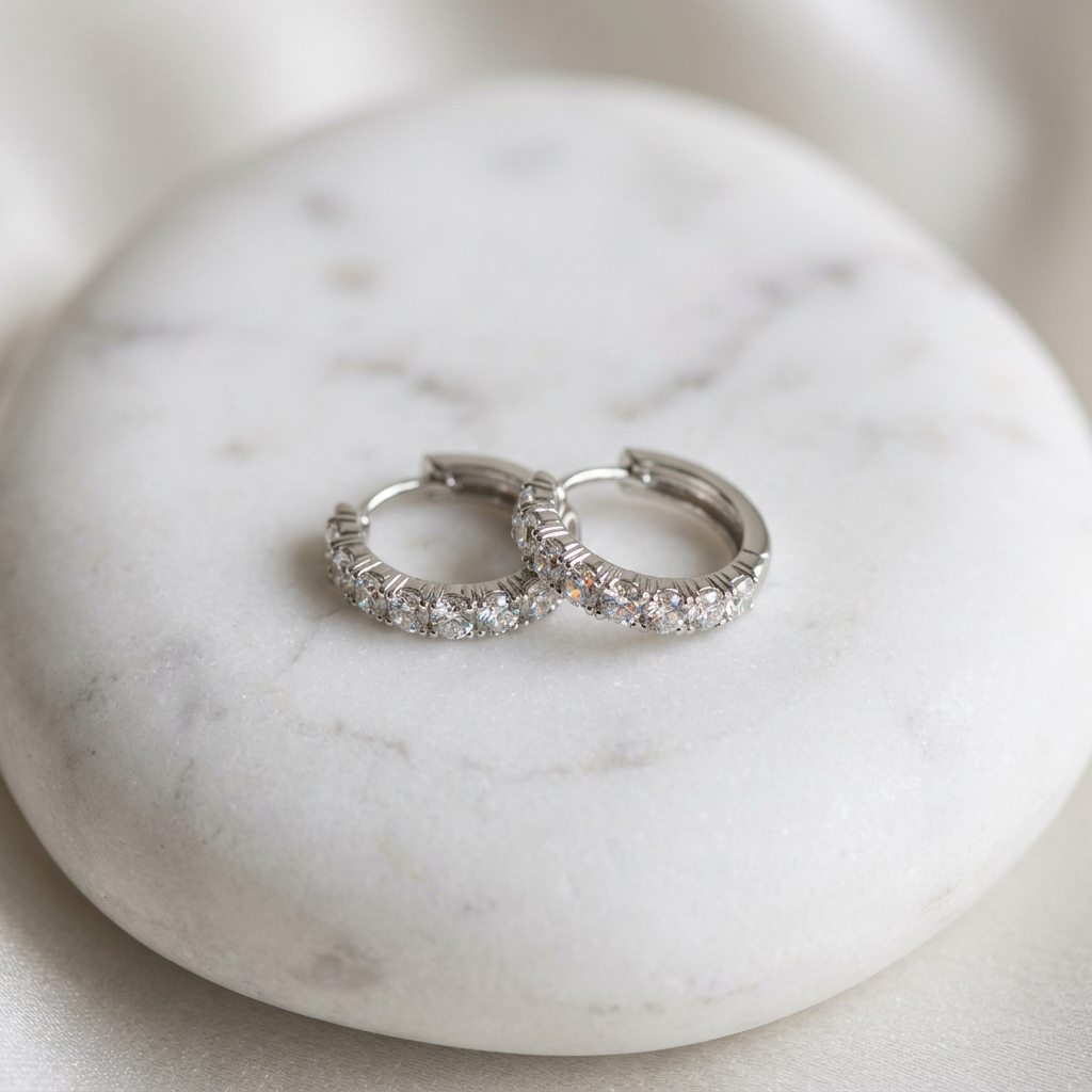 Lab-Grown Diamond Hoop Earrings