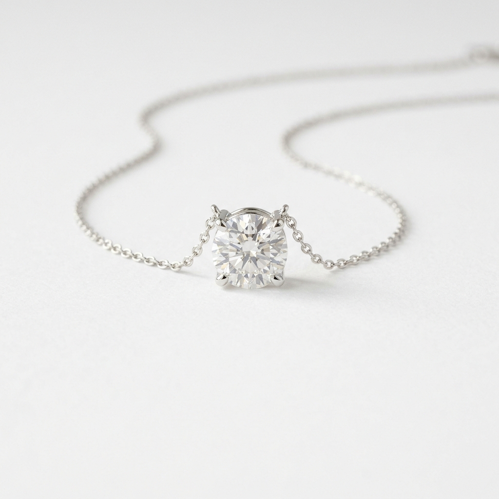 Lab-Grown Diamond Solitaire Necklace