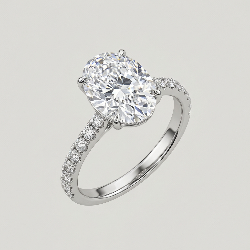 Lab-Grown Diamond Oval Ring