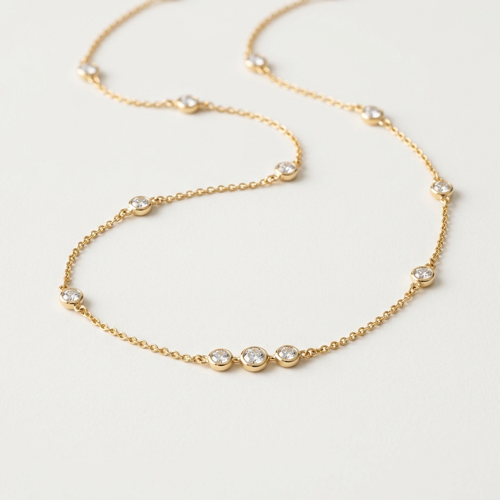 Lab-Grown Diamond Station Necklace